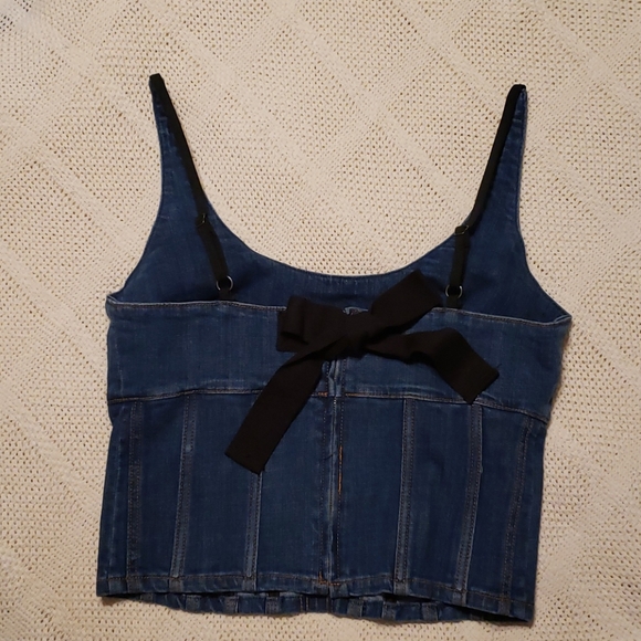 Anthropologie Maeve Denim Corset - Picture 3 of 4